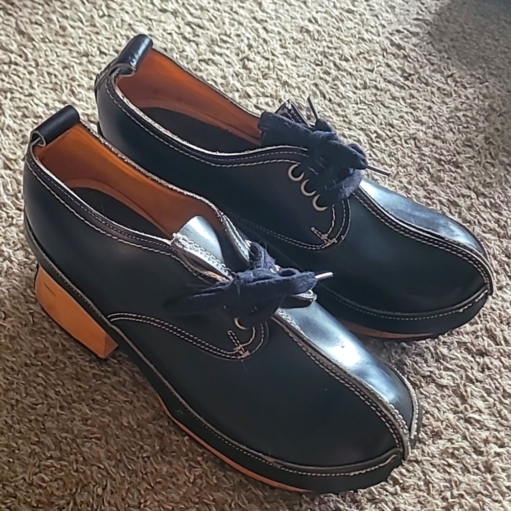 John Fluevog Black Leather Shoes
